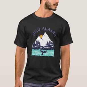 T-shirt Vintage Alaska Wild Landscape Humpback Whale