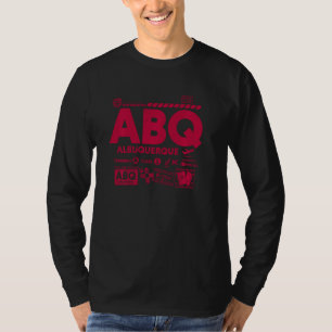 T-shirt Vintage Albuquerque ABQ Airport Code Jour de voyag