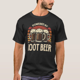 T-shirt Vintage Alimenté Par Bière Racine Drôle Boire