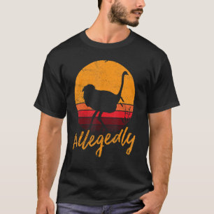 T-shirt Vintage Allégué Ostrich Fun Retro Flighless Bir