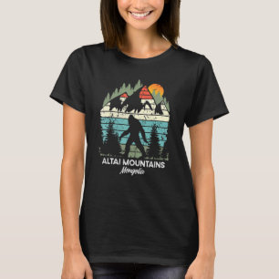 T-shirt Vintage Altaï Mountains Randonnée Trail Retro 80s