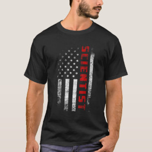 T-shirt Vintage Américain Drapeau Scientifique Vêtements P