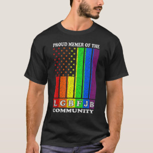T-shirt Vintage Américaine Fier Membre De La Commun Lgbfjb
