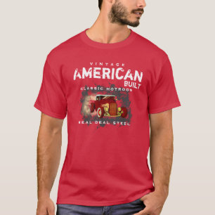 T-shirt Vintage American Construit Classic Hotrods Vérita
