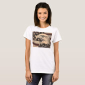 T-shirt Vintage American Flag with Bald Eagle (Devant entier)
