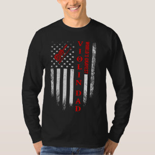 T-shirt Vintage American Flag World S Okayest Violon Papa