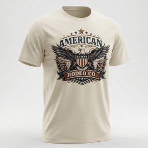 T-shirt Vintage American Rodeo Co Patriotique