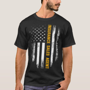 T-shirt Vintage American USA Flag Assurance Agent de vente