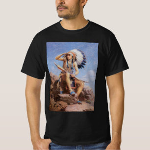 T-shirt Vintage Amérindien, The Scout par Leigh