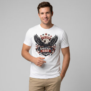 T-shirt Vintage Amérique 250 Aigle royal 1776-2026 Patriot
