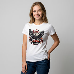 T-shirt Vintage Amérique 250 Aigle royal 1776-2026 Patriot