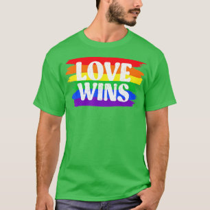 T-shirt Vintage Amour Win Arc en Ciel de Paix Pride Lesbia