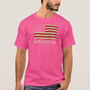 T-shirt Vintage Ancien Drapeau Américain Moyenne Tweets Et