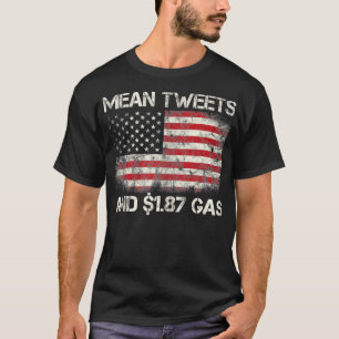 T-shirt Vintage Ancien Drapeau Américain Signifie Tweets E