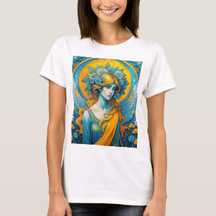 T-shirt Vintage Ange de Pâques dans le style Art Nuovo.