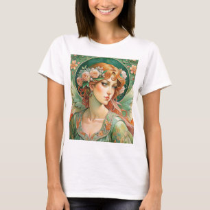 T-shirt Vintage Ange de Pâques dans le style Art Nuovo.