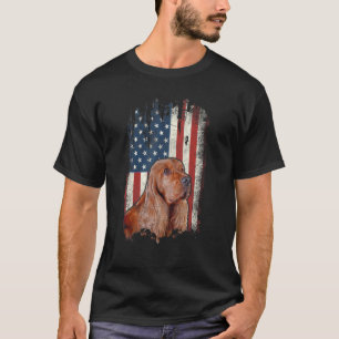 T-shirt Vintage Anglais Cocker Espagnol Américain Drapeau
