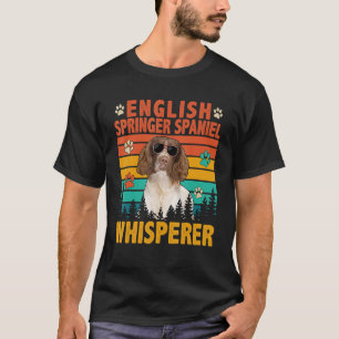T-shirt Vintage Anglais Springer Spaniel Whisperer Chien S