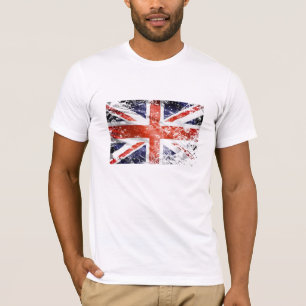 T-shirt Vintage anglais Union jack Royaume-Uni drapeau bri