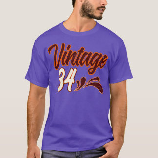 T-shirt Vintage Anniversaire De 34 Ans