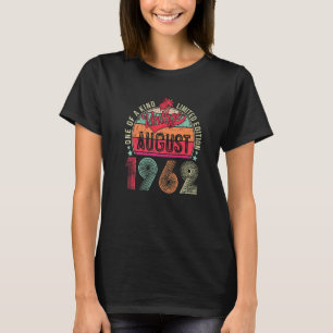 T-shirt Vintage août 1962 60e anniversaire 60 ans