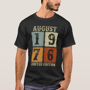 T-shirt Vintage août 1976 46e anniversaire Hommes de 46 an