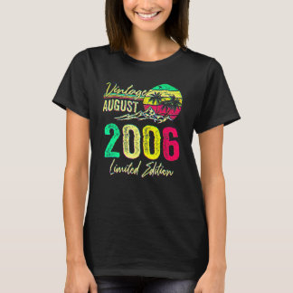 T-shirt Vintage août 2006 16 ans 16e anniversaire
