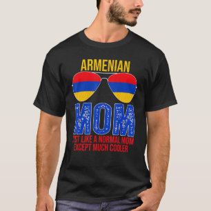T-shirt Vintage Arménie Maman Arménie Drapeau Lunettes de 