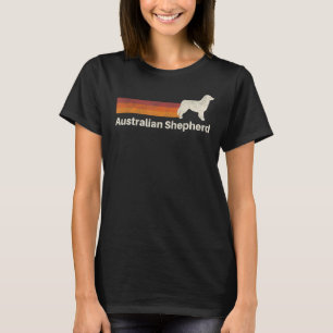 T-shirt Vintage Australian Shepherd Retro Maman Papa Chien