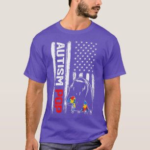 T-shirt Vintage Autisme Porte-pop American Drapeau de sens