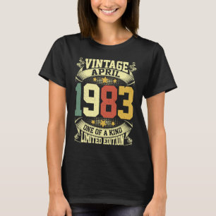 T-shirt Vintage avril 1983 40e anniversaire Hommes
