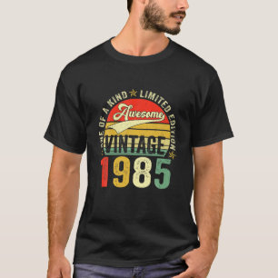 T-shirt Vintage Awesome 37 Ans 1985 37E Anniversaire Moi