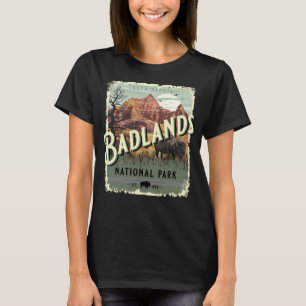 T-shirt Vintage Badlands National Park South Dakota Travel