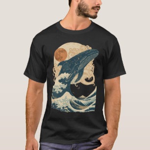 T-Shirt Vintage Baleine Vague Océanique