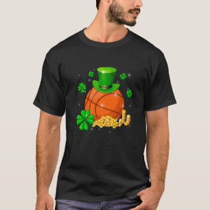 T-shirt Vintage Basketball St. Patrick's Day Shamrock Iris