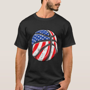 T-shirt Vintage Basketball USA américain Drapeau Stars Str