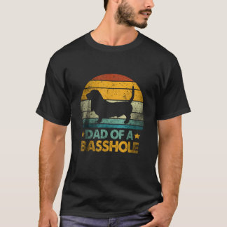 T-shirt Vintage Basset Hound papa Retro Funny papa D'une b