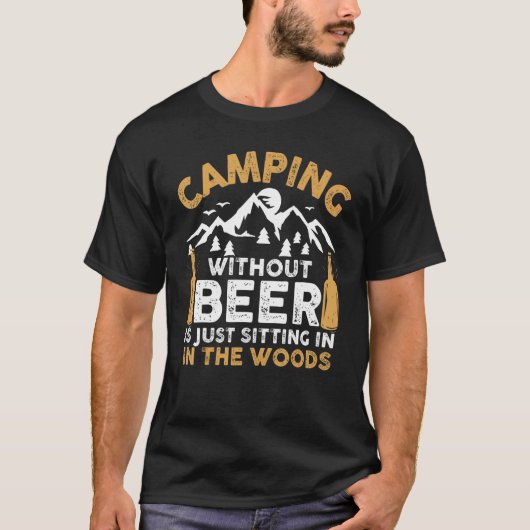 T-shirt Vintage Beer Lover Camping (Devant)