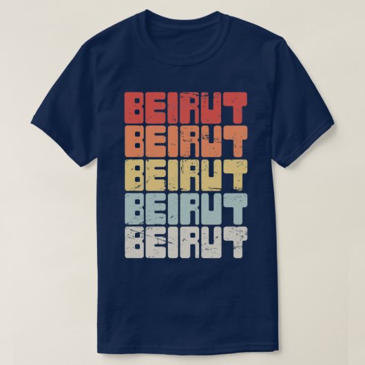 T-shirt Vintage BEIRUT Liban Texte (Design devant)