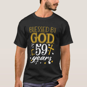 T-shirt Vintage béni par Dieu pendant 59 ans heureux 59e B