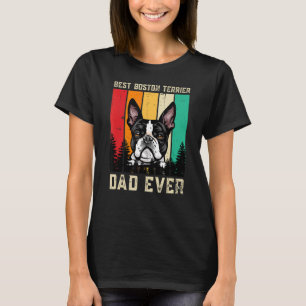 T-shirt Vintage Best Boston Terrier Papa Jamais Fête des p