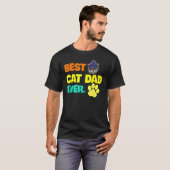 T-shirt Vintage Best Cat Papa (Devant entier)