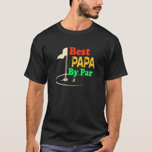 T-shirt Vintage Best Papa By Par Fête des pères Golf Golfe