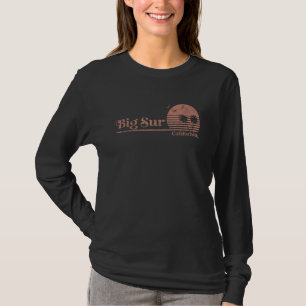 T-shirt Vintage Big Sur California Beach Palm Trees Ca Ret