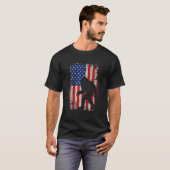 T-shirt Vintage Bigfoot Amateurs Drapeau Patriotique Améri (Devant entier)