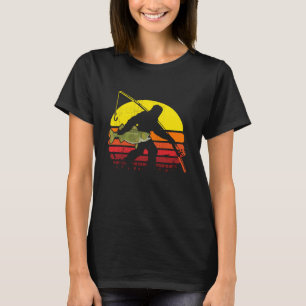 T-shirt Vintage Bigfoot Pêche Walleye Fish Sasquatch Sun
