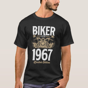 T-shirt Vintage Biker Hommes Moto Femmes Né En 1967