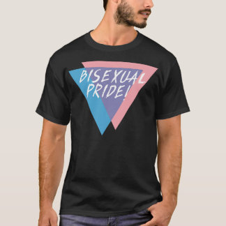 T-shirt Vintage Bisexuel Pride rose bleu violet Triangles