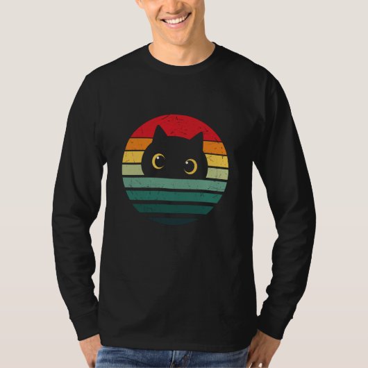 T-shirt Vintage Black Cat (Devant)