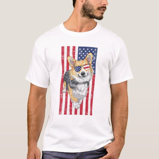 T-shirt Vintage Black Corgi (Devant)